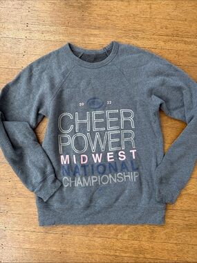 Cheer Power 2022 Midwest National Championship Grey Sweatshirt YL